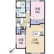 菊水町平屋の間取図