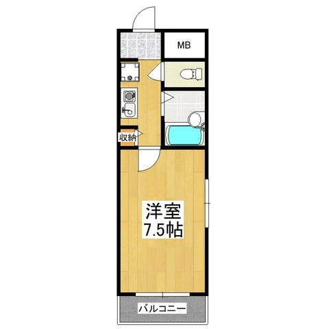 拡大写真:小林マンション 3階308の間取り