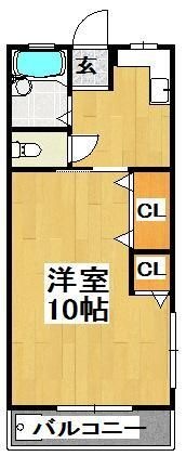 拡大写真:ナニワハイツ 3階302の間取り