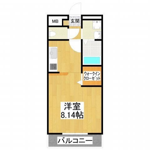 拡大写真:アンプルールクラージュサピエンス 1階101の間取り