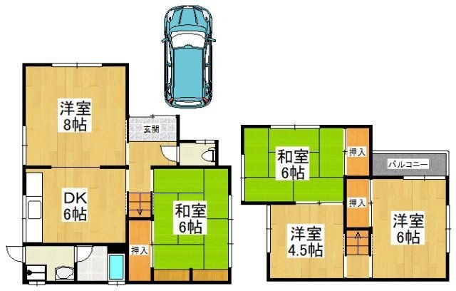 拡大写真:嬉戸建 1階-の間取り
