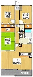 コート北野田サウスヒルズの間取図