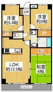 グランパス富田林の間取図