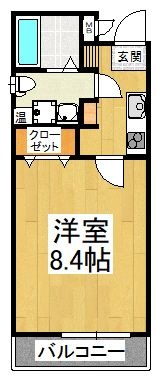 拡大写真：プロスパーハイツ深井 3階301の間取り