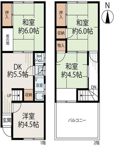 拡大写真:日置荘西町五丁戸建て 1階-の間取り