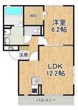 カーササンシビリテB棟の間取図