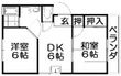 交久瀬ハイツAの間取図