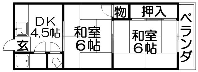 拡大写真:中野コーポ 1階105の間取り