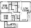 ピュア ファウンテン ヴィラⅡの間取図