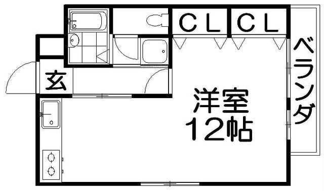 拡大写真：レオハイム田口 3階303の間取り