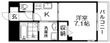 写真:アルファクラージュ3 3階302の間取図