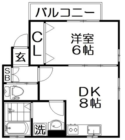 拡大写真：Lunaria宮之阪 1階102の間取り