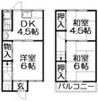 枚方市春日元町1丁目の間取図