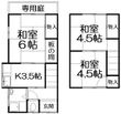 八幡垣内山貸家の間取図