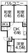 コーポ忠栄の間取図