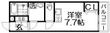 chou chou Nakamiya EASTの間取図