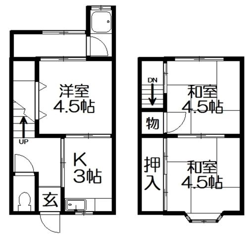 拡大写真:渚元町貸家 2階9の間取り
