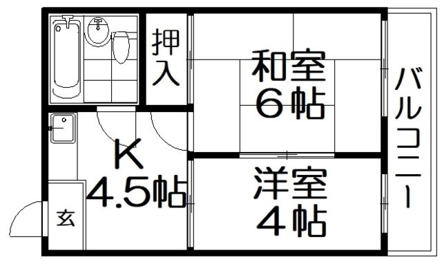 拡大写真:クリア星丘Ⅰ 3階301の間取り