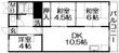 キッコーハイツ岡山手の間取図
