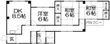 私市ロイヤルマンションの間取図