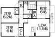 セジュール嘉平の間取図