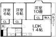 レオハイム長尾Ⅱの間取図