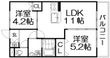 メゾンヴィオレ翔開の間取図
