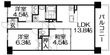 ライオンズマンション枚方ガーデンヒルズの間取図