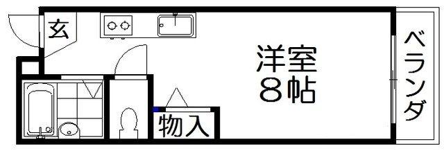 拡大写真:レオハイム長尾Ⅲ 4階418の間取り