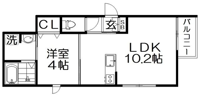 拡大写真:仮称)門真市五月田町PJ 3階301の間取り