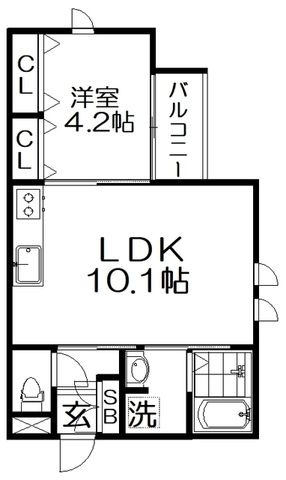 拡大写真:仮称)門真市五月田町PJ 3階302の間取り