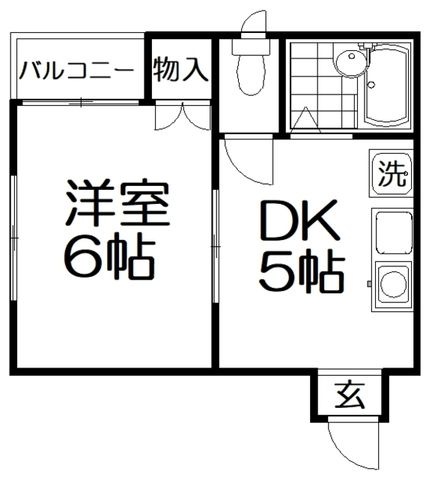 拡大写真:御殿山エスチュアリーハウス 3階303の間取り
