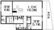 写真:T-residence楠葉 1階103の間取図