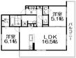 写真:T-residence楠葉 2階205の間取図