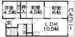 ヴィラージュ私市の間取図