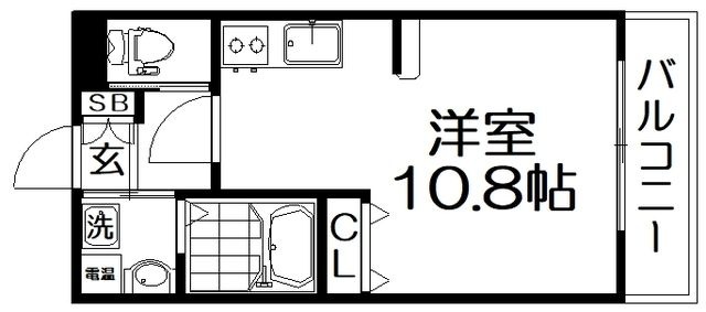 拡大写真:ハイツプランドールⅡ 2階202の間取り