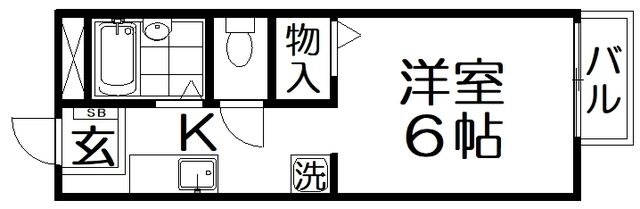 拡大写真:メゾネット香南 1階103の間取り