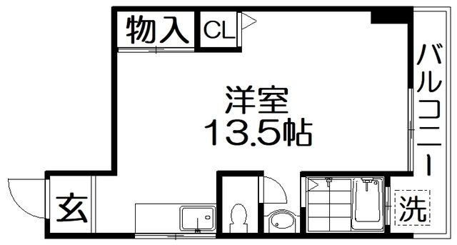 拡大写真:寝屋川コーポラスI 2階207の間取り
