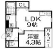 グランパシフィック萱島Ⅱの間取図