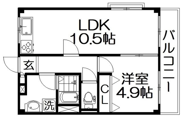 拡大写真:ピュアレイ 1階101の間取り