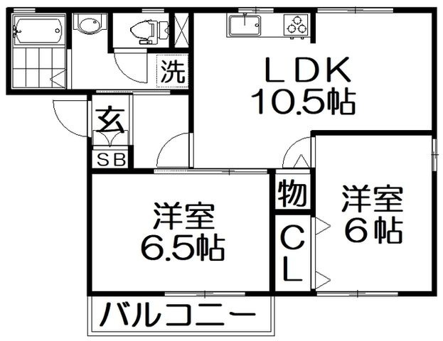 拡大写真:パークアベニュー 1階107の間取り
