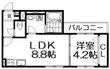 写真:ALEGRIA枚方North 2階203の間取図