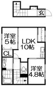 写真：バックパレス香里2階の間取図