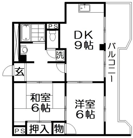 拡大写真:香栄ビル 3階302の間取り