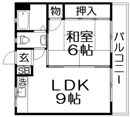 拡大写真:香南レジデンス 3階304の間取り