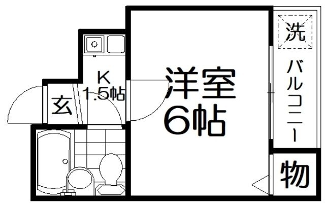 拡大写真:ハイコート枚方 2階201の間取り