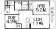 メゾンヴィオレ翔開の間取図