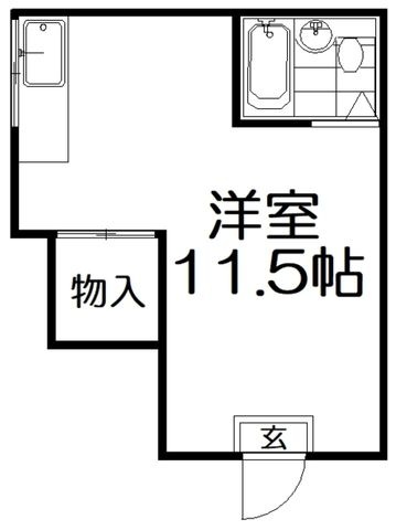 拡大写真:錦ビル 2階205の間取り