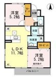 D-roomマスヤの間取図