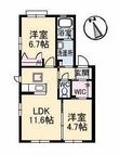 ハピネス西条　D棟の間取図